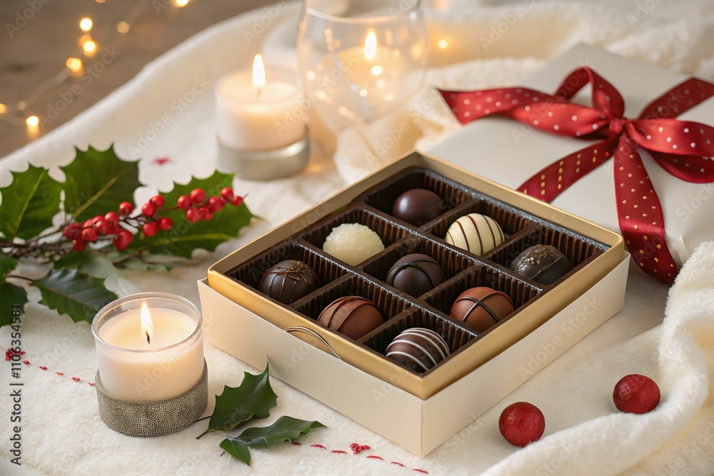 Aufkleber a box of assorted chocolates, perfect for gifting or indulging