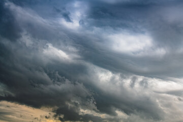 Storms rolling across the sky