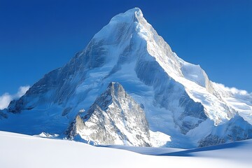 Jungfrau snowy peak