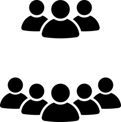People group icon set team worker user. Employee people group icon team staff. User profile symbol. Group of people or group of users. Persons symbol.