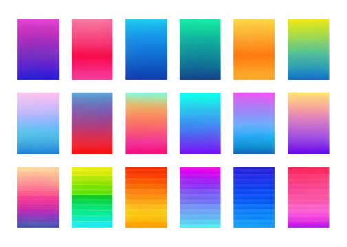 set of colorful banners