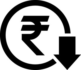 Currency Exchange. Currency exchange rate icon. Stock market. Cost reduction. Cost increase icon. Price reduced, discount icon. Financial or business sign