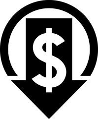 Currency Exchange. Currency exchange rate icon. Stock market. Cost reduction. Cost increase icon. Price reduced, discount icon. Financial or business sign