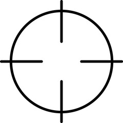 Crosshair gun sight icons set. Cross hairs. Bullseye, target or aim symbol. Futuristic aim pointer. Military rifle scope, shooting mark sign. Targeting, aiming. Archery, hunting. Game UI element