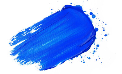 Blue acrylic paint stain. Element