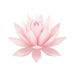 Symmetrical soft pink lotus flower on neutral background