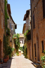 street in the old town italy, Pienza