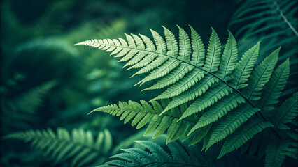 Leafy green fern Background Green
