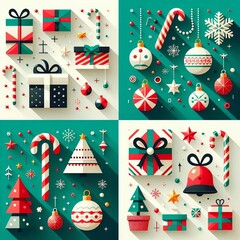 Festive Christmas Design of Wrapping Paper