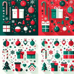 Festive Christmas Design of Wrapping Paper
