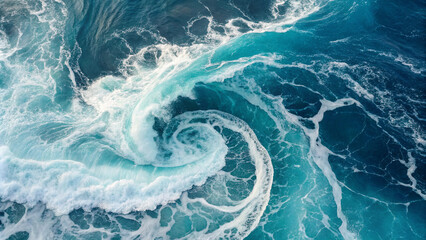 Atlantic ocean, front scenic view of waves on the beach, Travel and summer vacations panoramic background, web banner
