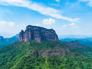 Summer scenery of Bazhai in Danxia Mountain, Shaoguan, Guangdong