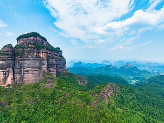 Summer scenery of Bazhai in Danxia Mountain, Shaoguan, Guangdong