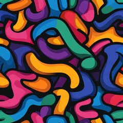 Obraz premium Colorful abstract patterns create dynamic visual energy