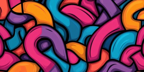 Obraz premium Colorful abstract patterns with flowing shapes and vibrant hues