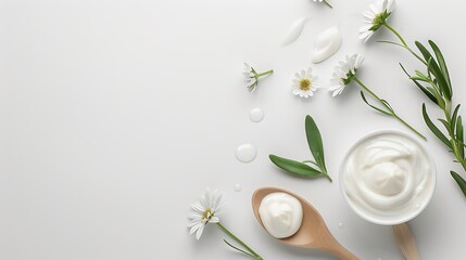 "A spoon with creamy yogurt placed on a clean white background, emphasizing its smooth texture and freshness, perfect for food photography, healthy eating, and dairy product styling."

