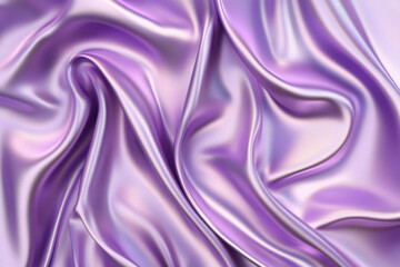 Obraz premium Smooth satin fabric texture, soft lavender tones with subtle folds and a gentle sheen, elegant and tactile