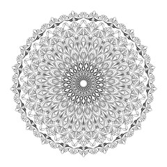 Silhouette of a mandala arts of vector illustration