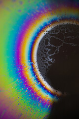Close up of Thin Film Interference on Bubble