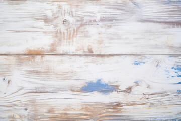Rustic weathered wooden planks with white and blue paint