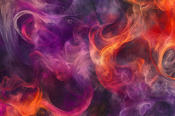 Obraz premium Abstract glowing nebula texture, vibrant swirling clouds of purple, red, and orange, cosmic and mesmerizing