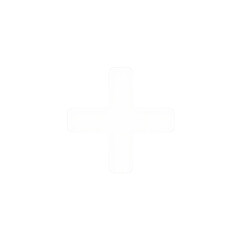 Obraz premium Simple white plus symbol with equal length arms on neutral gray backdrop