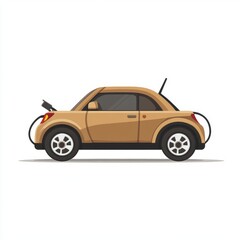 Obraz premium Elegant Electric Car Illustration