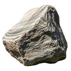 Big piece of stone isolated on white PNG.