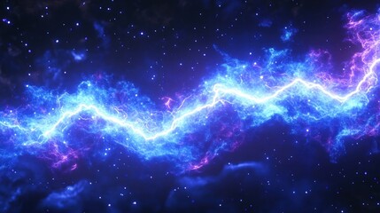Celestial Lightning: A cosmic dance of energy and light