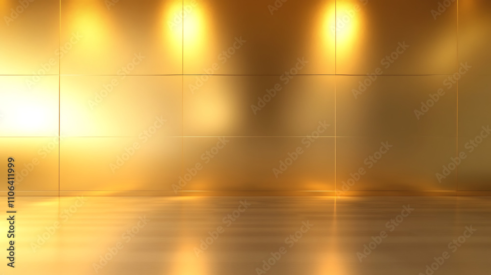 Poster abstract gold background with copy space, shiny surface, banner website template
