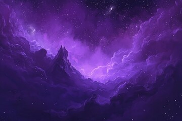 Obraz premium Stock Technology was Utilized to Create a Blue and Purple Galaxy Background