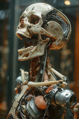 Fototapeta premium Anatomical Model with Mechanical Components
