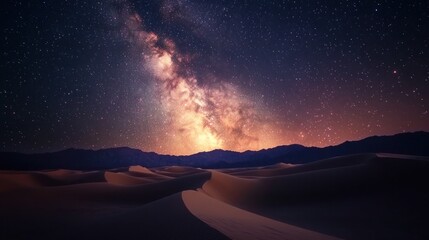 Milky Way Over Desert Dunes