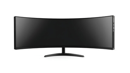 Ultra-wide gaming monitor with curved screen for panoramic views