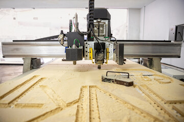 Plasma cutting machine for different substrates such as MDF board, trupan, foam, wood, etc.