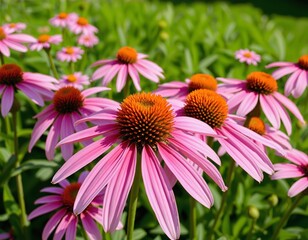 Fototapeta premium Vibrant Blossoms of Echinacea