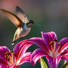 Naklejka premium hummingbird in flight