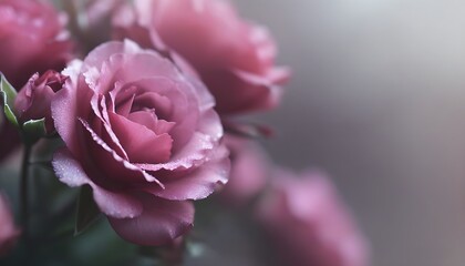 Blooming pink flower, serene beauty of a romantic garden