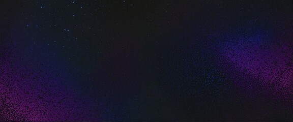 Obraz premium Dark purple blue black abstract grainy background, glowing vibrant color gradient shape, noise texture poster header banner cover design