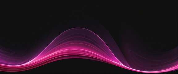 Vibrant Abstract Wave Design in Purple, Magenta, and Blue on a Grainy Black Background