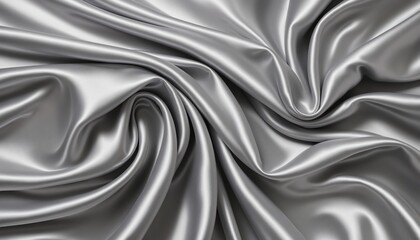 Obraz premium Lustrous Silver Drapery: An Exquisite Abstract Background of Smooth Silk Folds