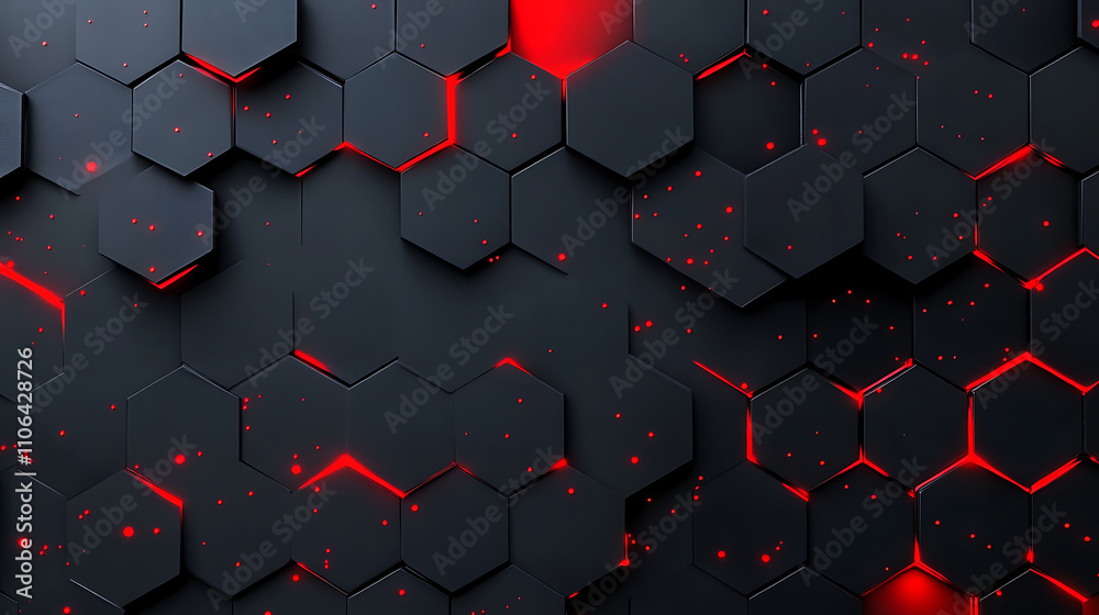 Aufkleber Black and red computer graphics background