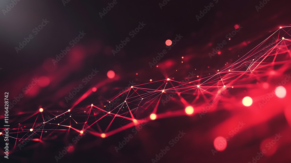 Poster Black and red computer graphics background