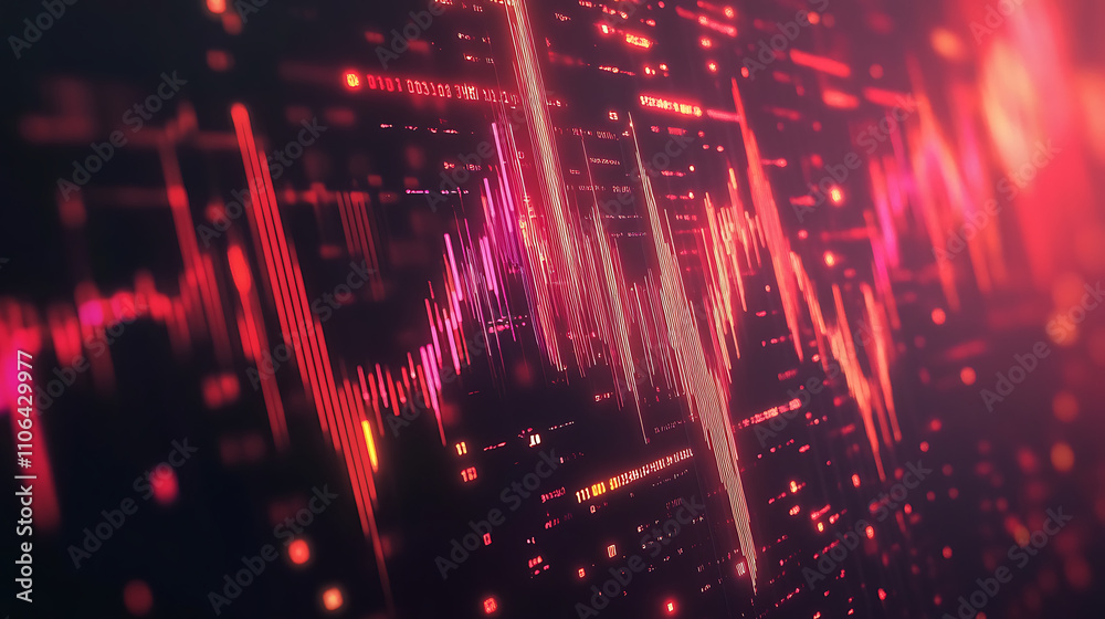 Leinwandbilder innovative financial technology background with futuristic digital graphs and data analytics visuali