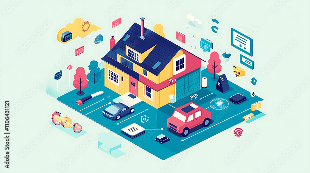 Aufkleber delving into the interconnected world of iot and the proliferation of smart devices transforming eve
