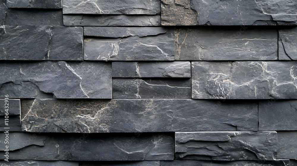 Poster black stone background with copy space for header design, texture of concrete wall surface