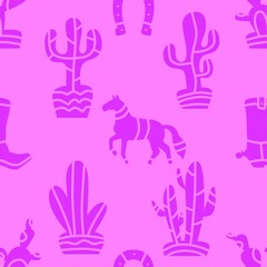 Christmas animals seamless horse pattern for wrapping paper and fabrics