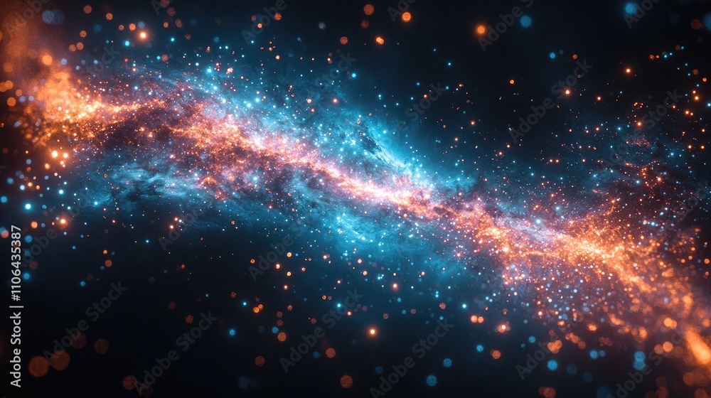 Canvas Prints cosmic nebula abstract background: colorful glowing space wonders
