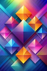 Abstract Geometric Shapes with Gradient Colors for Modern Web Design