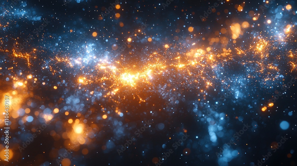 Wall mural cosmic nebula abstract background: colorful glowing space wonders